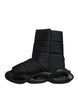 Dolce & Gabbana Black Slip On Wave Quilted Sneakers Shoes
