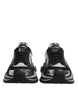 Dolce & Gabbana Black Silver SUPER KING Leather Sneaker Shoes