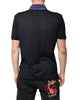 Dolce & Gabbana Blue Silk Collared Short Sleeves Polo T-shirt