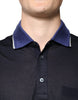 Dolce & Gabbana Blue Silk Collared Short Sleeves Polo T-shirt