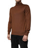 Dolce & Gabbana Brown Cashmere Turtleneck Pullover Sweater