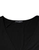 Dolce & Gabbana Black Cotton V-neck Short Sleeves T-shirt