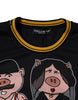 Dolce & Gabbana Black 2019 Year Of The Pig Crew Neck T-shirt