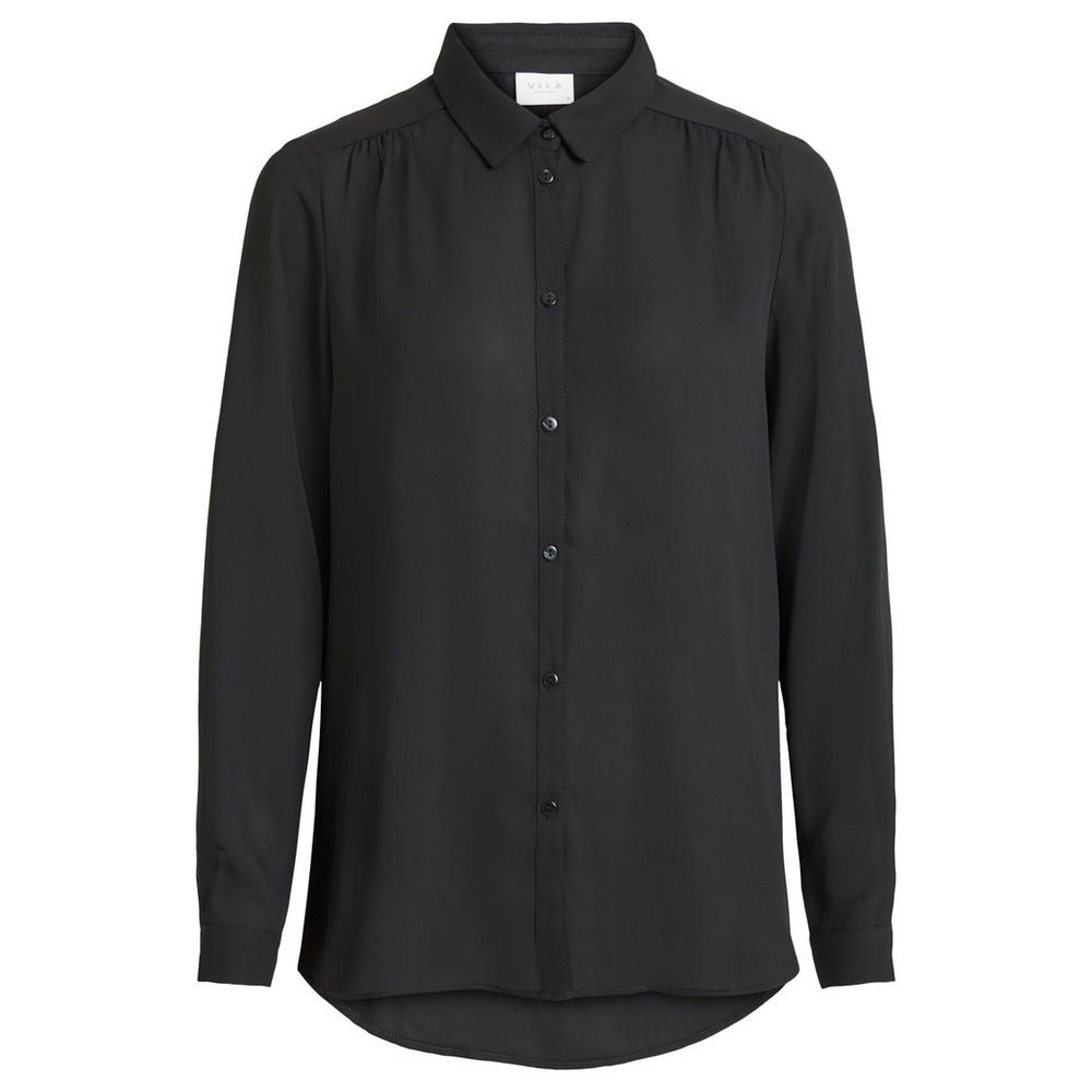 Vila Clothes Black Polyester Shirt