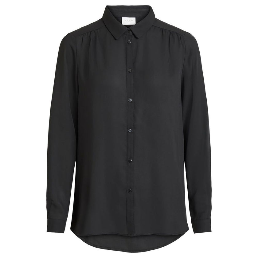 Vila Clothes Black Polyester Shirt
