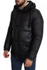 Dolce & Gabbana Black Hooded Polyester Men Coat Puffer Jacket
