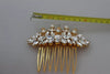 Dolce & Gabbana Gold Brass Clear Crystal Hair Stick Accessory Comb