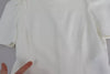 Dolce & Gabbana White Viscose Stretch Short Sleeves Blouse Top