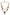 Dolce & Gabbana Gold Tone Floral Crystals Purple Embellished Necklace