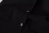 Dolce & Gabbana Black Cotton Slim Fit Coat Blazer Jacket