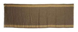 Dolce & Gabbana Green Striped Cashmere Wrap Fringes Scarf