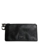 Dolce & Gabbana Black Calfskin Leather DG Logo Card Holder Wallet