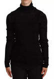 Dolce & Gabbana Black Turtleneck Slim Fit Pullover Sweater