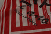 Dolce & Gabbana Red White Striped Capri Wrap Shawl Scarf