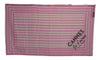 Dolce & Gabbana Pink White Striped Cannes Wrap Shawl Scarf