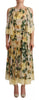 Dolce & Gabbana Multicolor Silk Floral Print Long Maxi Dress