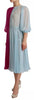 Dolce & Gabbana Fuchsia Light Blue Silk Two Tone Midi Dress