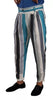 Dolce & Gabbana Blue Striped Silk Tapered Pants