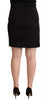 Dolce & Gabbana Black Silk High Waist Mini Pencil Cut Skirt