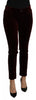 Dolce & Gabbana Bordeaux Velvet Stretch Slim Fit Pants