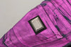 Dolce & Gabbana Purple Leopard Cotton Slim Fit Denim Jeans