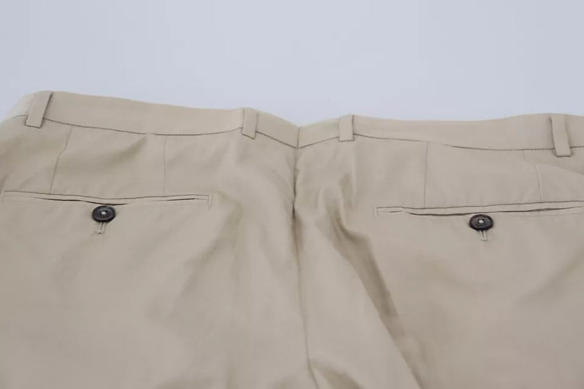 Dolce & Gabbana Beige Cotton Chino Men Formal Pants