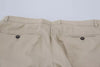 Dolce & Gabbana Beige Cotton Chino Men Formal Pants