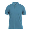 Alpha Studio Light Blue Cotton Men Polo Shirt