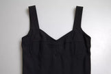 Dolce & Gabbana Black Sleeveless A-line Pleated Midi Dress