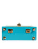 Dolce & Gabbana Turquoise Gold Acrylic Leather Miss Dolce Top Handle Bag