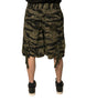 Dolce & Gabbana Black Gold Patterned Cotton Bermuda Shorts