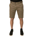 Dolce & Gabbana Brown Chino Cotton Stretch Casual Shorts