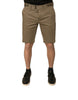 Dolce & Gabbana Brown Chino Cotton Stretch Casual Shorts