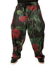 Dolce & Gabbana Black Floral Polyester Jogger Sweatpants Pants