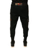 Dolce & Gabbana Black Cotton Jogger Cargo Sweatpants Pants