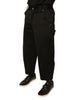Dolce & Gabbana Black Cotton Mid Waist Cropped Pants