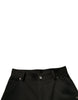 Dolce & Gabbana Black Cotton Mid Waist Cropped Pants