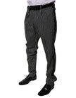 Dolce & Gabbana Black Stripes Skinny Dress Pants