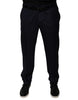 Dolce & Gabbana Dark Blue Tapered Formal Dress Pants