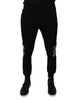Dolce & Gabbana Black Leopard Slim Fit Jogger Pants