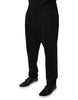 Dolce & Gabbana Black Stripes Viscose Skinny Dress Pants