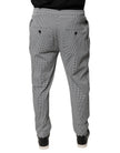 Dolce & Gabbana Black White Houndstooth Skinny Dress Pants