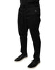 Dolce & Gabbana Black Cotton Stretch Skinny Sweatpants Pants