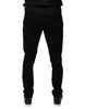 Dolce & Gabbana Black DG Crown Logo Cotton Skinny Denim Jeans