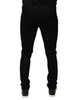 Dolce & Gabbana Black DG Crown Logo Cotton Skinny Denim Jeans