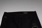 Dolce & Gabbana Black DG Crown Logo Cotton Skinny Denim Jeans