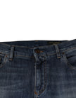 Dolce & Gabbana Blue DG Crown Logo Cotton Skinny Denim Jeans