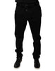 Dolce & Gabbana Black Logo Cotton Stretch Skinny Denim Jeans