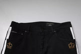 Dolce & Gabbana Black Crown White Lining Skinny Denim Jeans