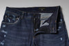 Dolce & Gabbana Blue Cotton Logo Print Slim Fit Denim Jeans